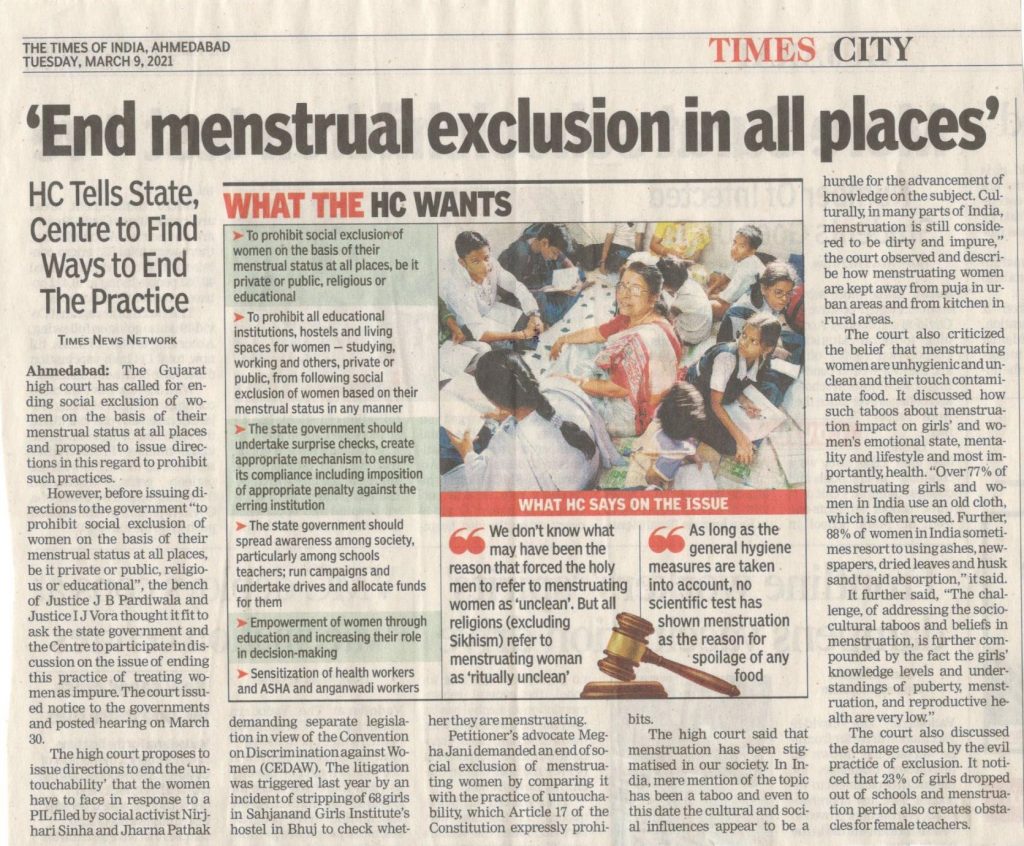 Menstrual exclusion 09.03.2021